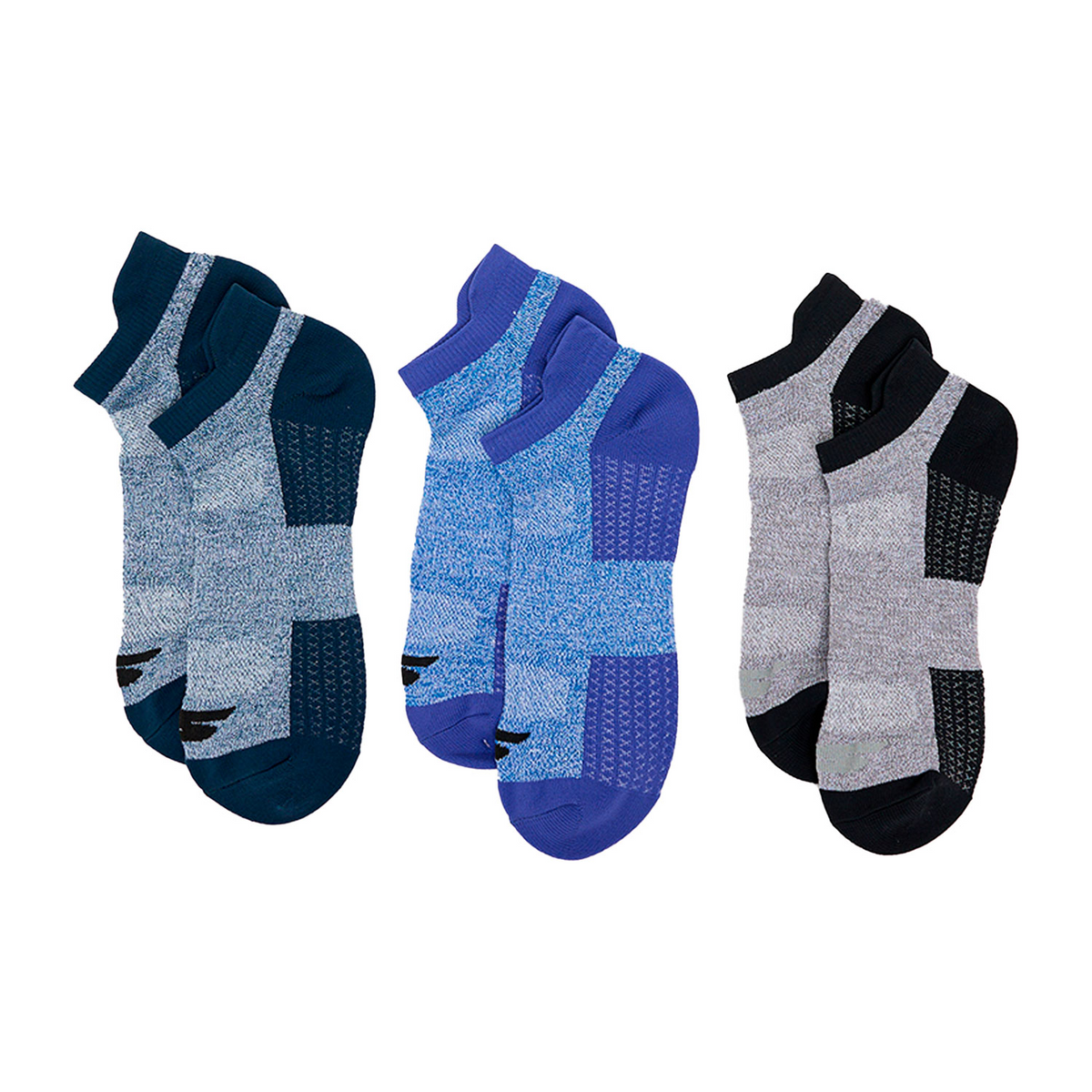 3PK MENS EXTENDED TERRY LOW CUT W/ HEEL TAB 