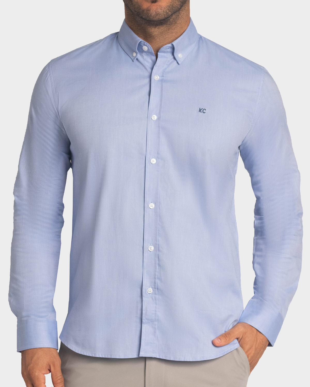CAMISA CASUAL PARA HOMBRE MANGA LARGA 