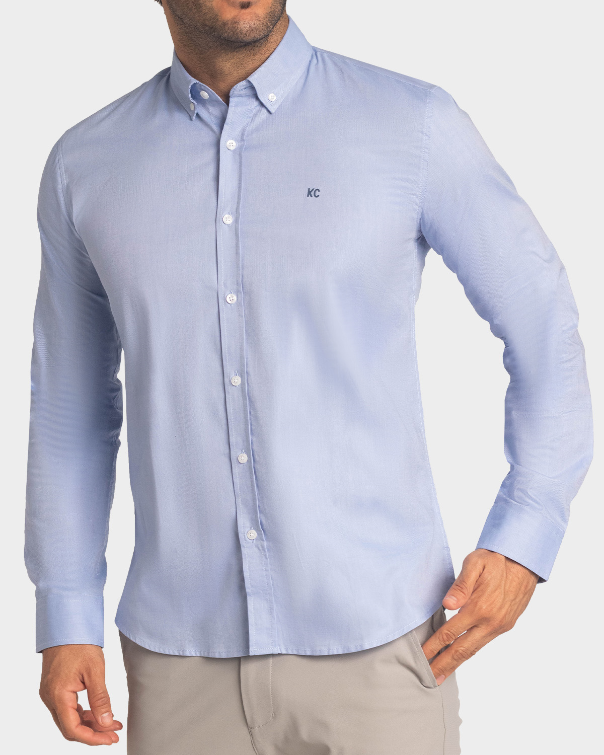 CAMISA CASUAL PARA HOMBRE MANGA LARGA 