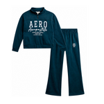 KNITTED 1/4 ZIP PULLOVER TOP  KNITTED PANT 