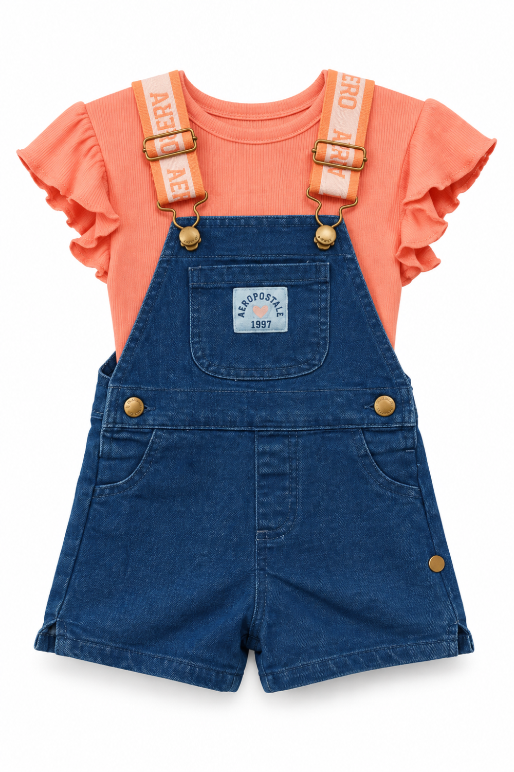 BABY TEE / DENIM SHORTALL 
